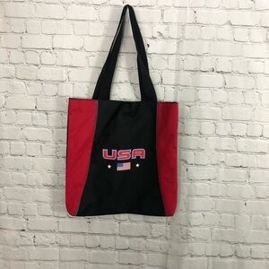 USA Black and Red Tote Bag
